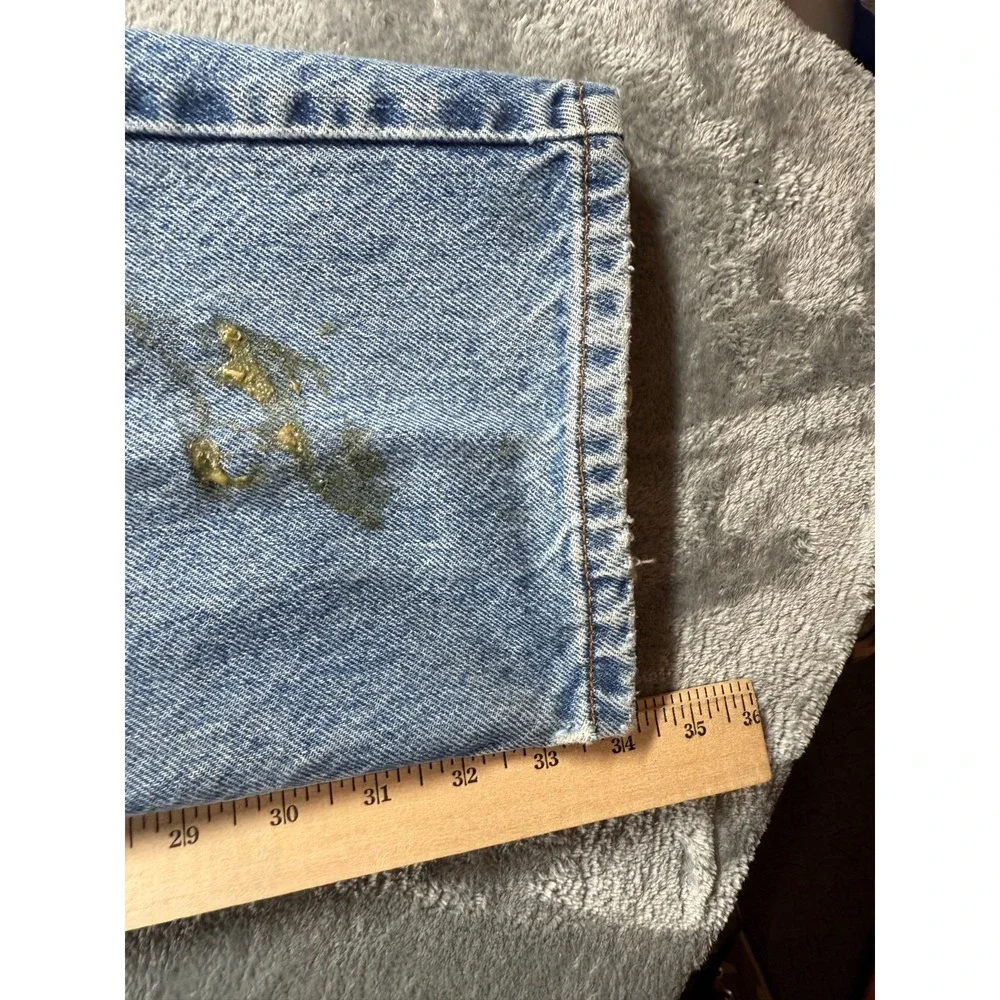 Vtg Levi's 505 Jeans 32x34 Distressed Paint Stains Ripped Grunge Workwear